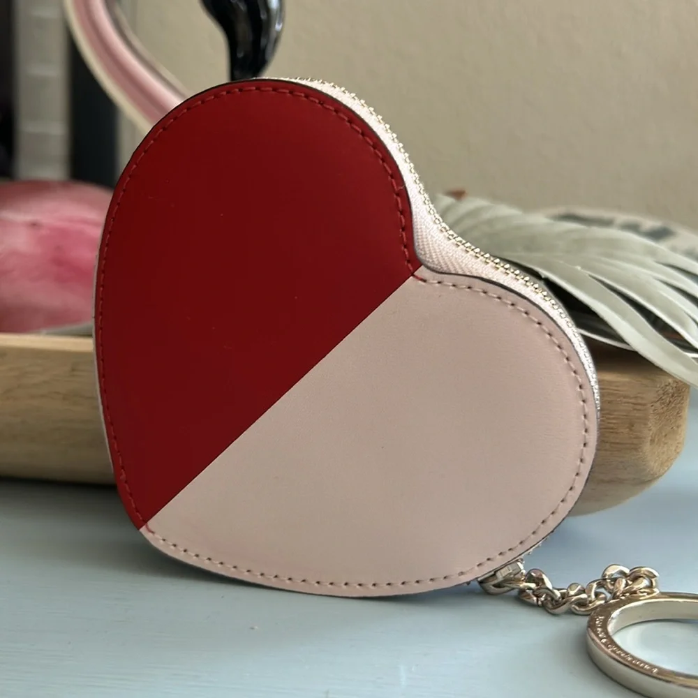 NWT Kate Spade colorblock heart coin purse - Picture 3 of 5